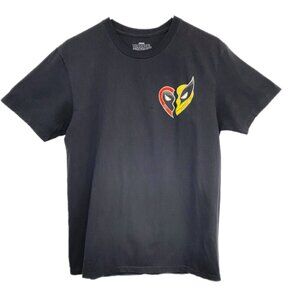 Marvel Deadpool & Wolverine Best Friends Heart T-Shirt Black Medium